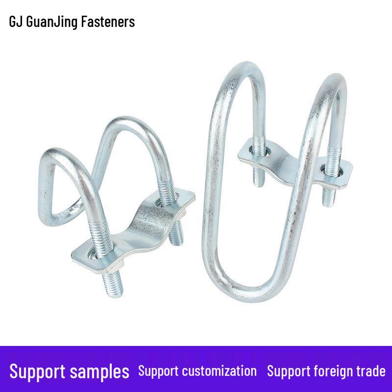 Cross-Border Double U-Bolt Pipe Clamp for Greenhouse - U-Shaped Fixed Buckle