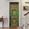 37Style Floral Door Stickers  Removable Vinilos Para Puertas Adhesive Wallpaper Art Murals for Doors Bibliotheque Modern Home Decor