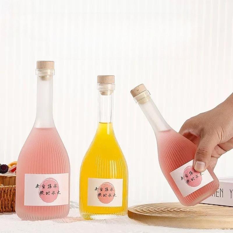 Mini Liquor Bottles 100/250ml Glass Spirit Bottles Alcohol Shot Bottles Juice Bottle Glass Empty Bottle Bottle With Sealing Cork