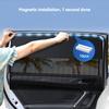 Magnetic Car Sun Shade Curtain Dual- layer Mesh Window Shade Sun Protection Heat Blocking
