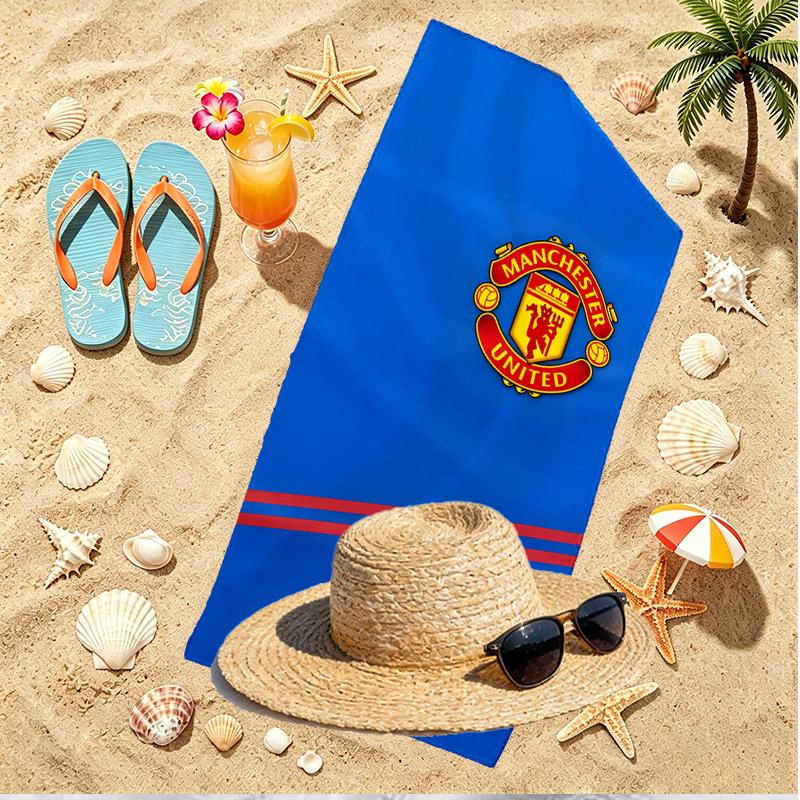 Manchester United F.C Print Beach Towel, Versatile Lightweight Absorbent Beach Towel for Pool Surf Yoga Bathroom, Perfect Birthday Holiday Gift