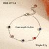Hot-selling Color Zircon Series Stainless Steel Necklace  Fashionable French Exquisite Temperament Collarbone Chain 