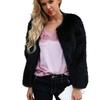 0 Fashion Autumn and Winter Fox Fur Imitation Fur Top Short Long-sleeved Jacket Women's Real Shot