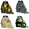 Fashionable 2024 New Print Backpack Pencil Case Lunch Bag Set For School Kids