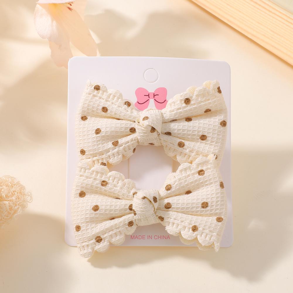 

РАДУЖНЫЕ БАНТЫ 2/6 шт. Банты для волос с цветочным принтом для девочек, кружевные по бокам, пасторальные, хлопковые заколки-невидимки, головные уборы, аксессуары для волос