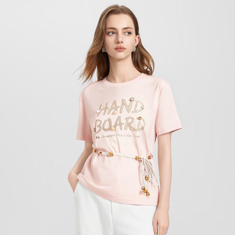 

Shetu Sequin & Shell Letter Embroidered T-Shirt M