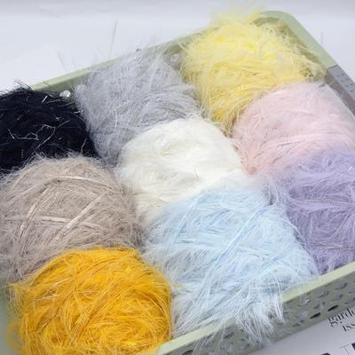 100g/rolka Długa pluszowa włóczka na szydełko na torbę, sweter, czapkę, szalik, rękawiczki, miękkie futro norki, puszysta włóczka, DIY, ręczne robótki dziewiarskie, rzemiosło