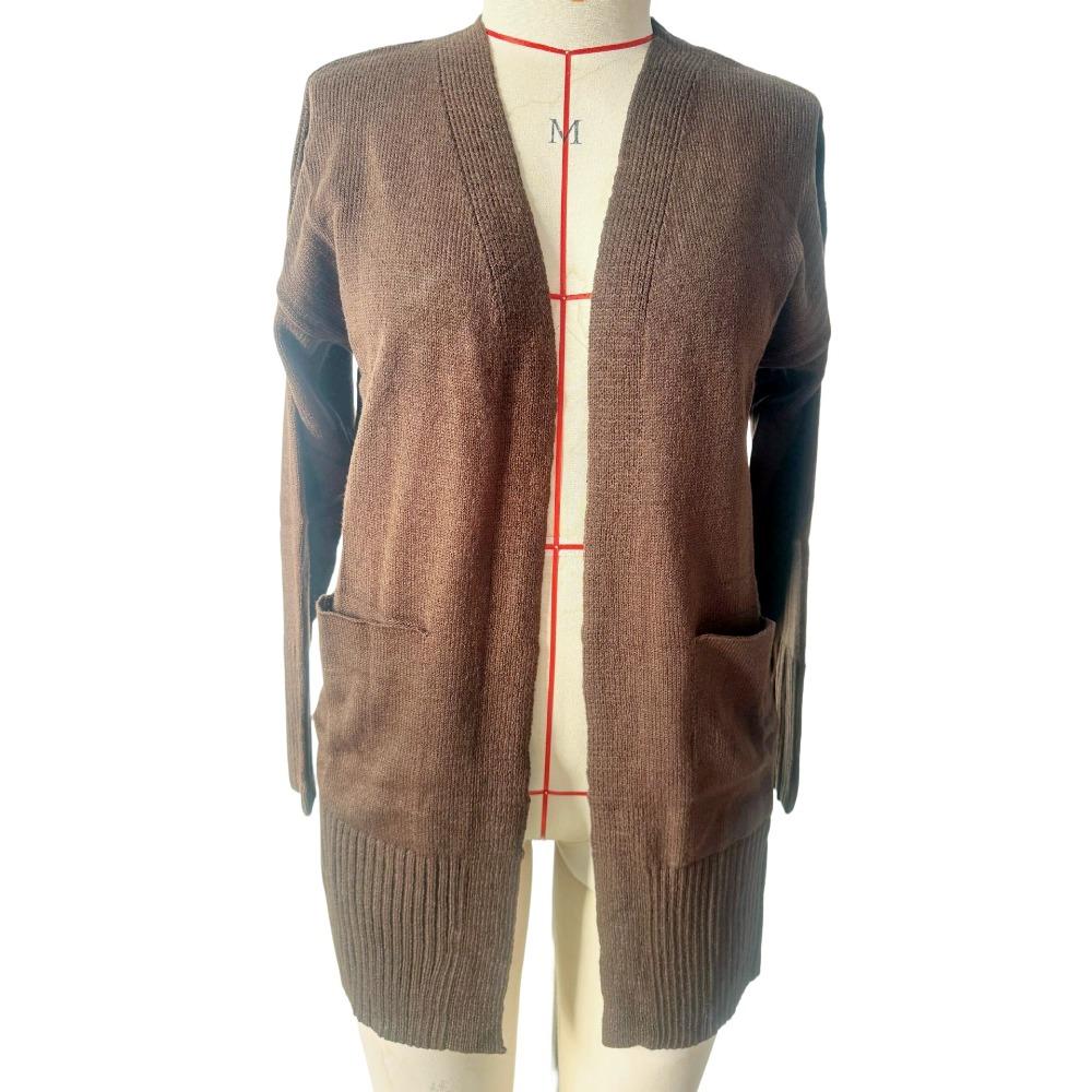Pull décontracté ample à col en V pour femme Automne Hiver Tenue d'intérieur Pull en maille