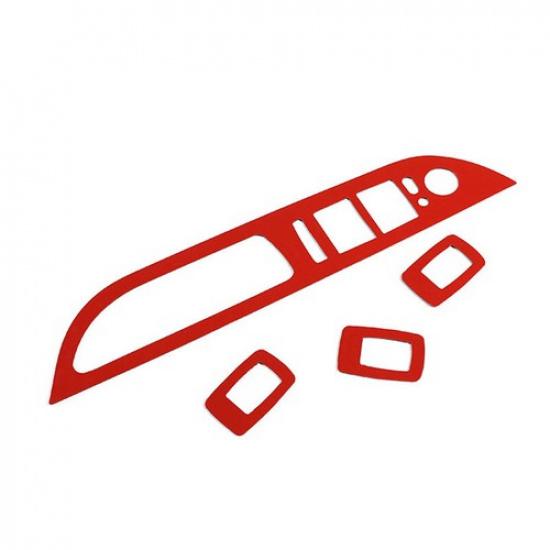 Carbon Fiber Window Lift Switch Button Panel Trim For BMW 5 Series E60 E61 04-10