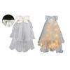Luminous Wedding Tulle White Bridal Veils with Bowknot Elegant Bride Accessories Long Woman Veil with LED Light Up