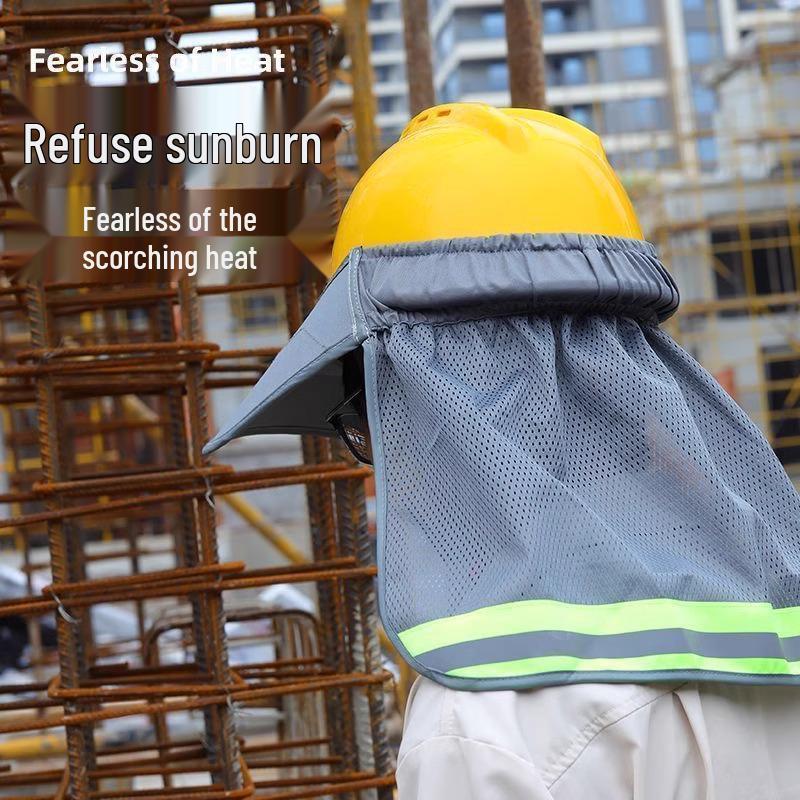 Casque de sécurité à visière large pour protection solaire