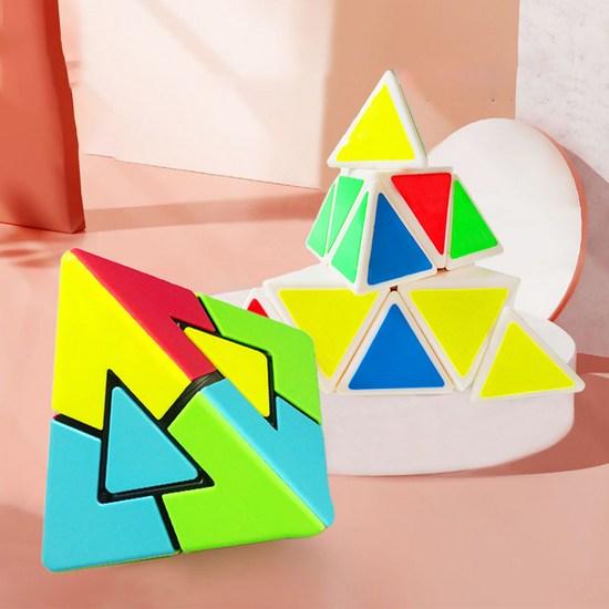 1+1 Pyraminx Cube Set Pyramid Triangle Magic Cube Special Block Expert Triangle Twist Puzzle Block, populære koreanske puslespill