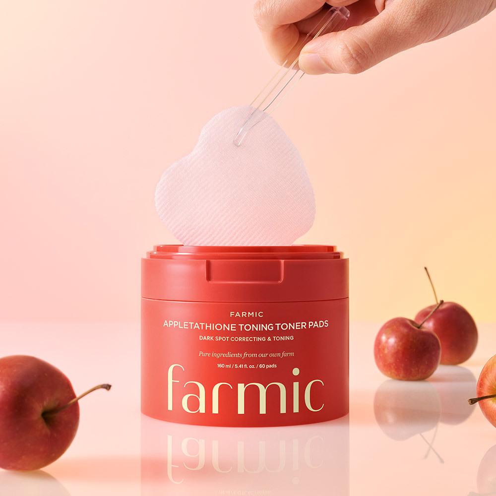 Pharmic [whitening   Wrinkle Remediation Apple Pad] Famic Apple Tonic Toner Pad 60 Sheets