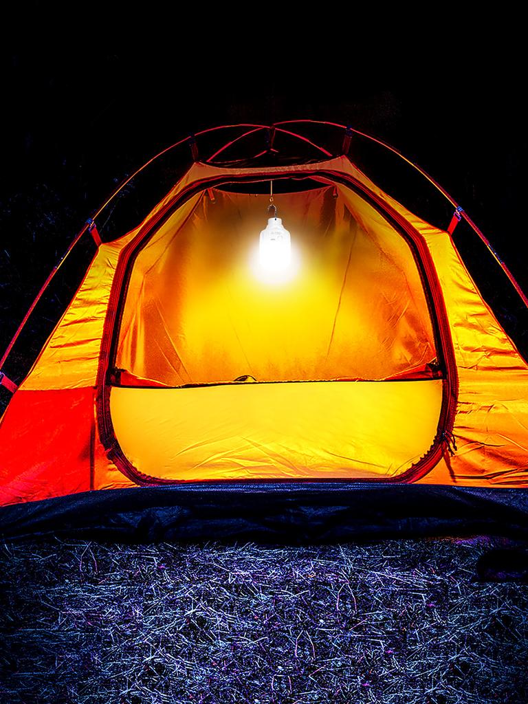 USB Rechargeable LED Camping Light with Hook Portable Hanging Lamp for Emergency Tent Night Market Power Outage Outdoor Lighting