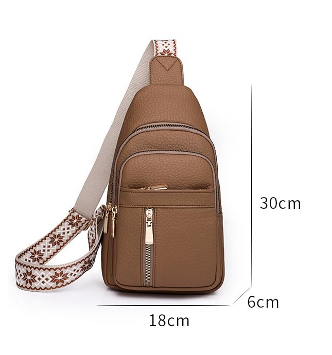 Bolsa de Ombro Impermeável NGGNKAA Feminina em PU, Estilosa, de Um Ombro, Bolsa de Cintura, Leve, Antifurto, Perfeita para o Trabalho, Escola ou Passeios