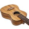 Bamboo BU-23CBQ Electric Ukulele with Built-in Tuner and Preamp, Concert Size, Zebrano Wood, Geared Tuners (Built-in Tuner, Soft Case Included)