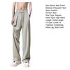 Men Pants Drawstring Waist Casual Trousers Solid Color Regular Style Long Pants with Reinforced Pockets Daily Wear