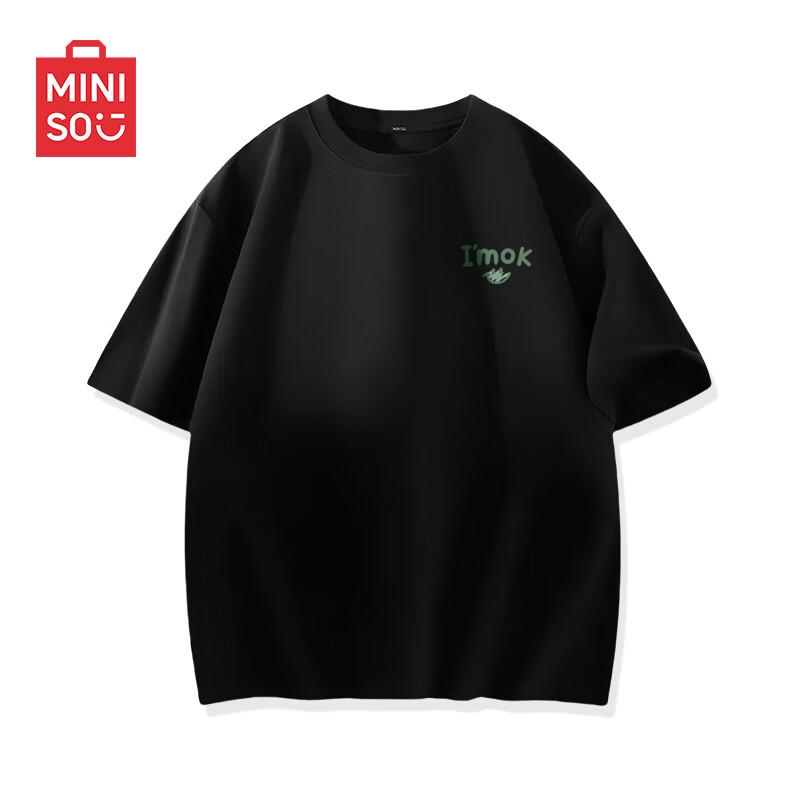 MINISO Unisex Smiley Face Print Short Sleeve T-Shirt 2XL