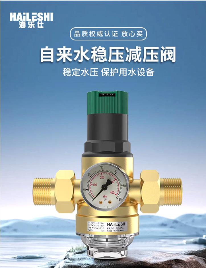 Brass Pressure Regulator 3/4 Inch, DN20 Reducing Valve with Gauge & Filter, Adjustable for Home & Industrial Use