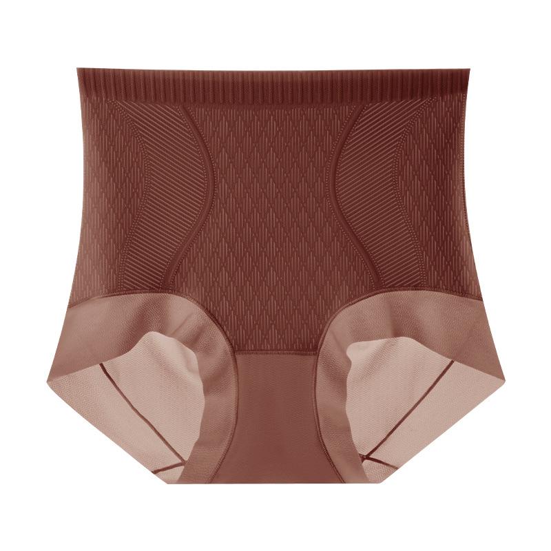 High-Waisted Seamless Jelly Tummy Control Panties - Women's Slimming, Hip-Lifting, Antibacterial Mulberry Silk, Light Shaping