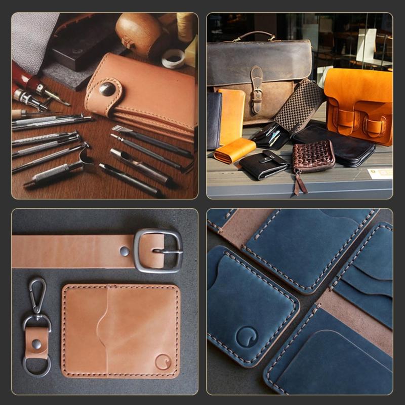 Secure Leather Stitching Clamp for DIY Wood Crafting Projects Adjustable Design