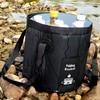 Camping Foldable Bucket 20L Water Container Waterproof Leak-proof PVC Collapsible Round Bucket With Lid Handles Fishing Bag