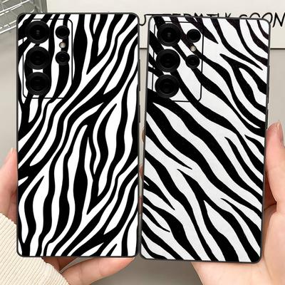 Print Clip Art Zebra Phone Case For Samsung S 24 Fe 25 Ultra Plus 20 Lite 21 30 22 23 24 22 Ultra 5G Fundas