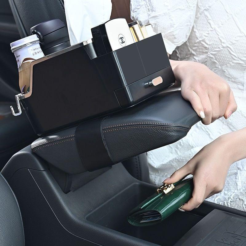 Car Auto Tissue Box Armrest Center Console Containor Drawer Storage Cup Interior Holder Organizer Accessories