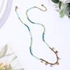 Vintage Multicolor Crystal Handmade Beaded Titanium Steel Round Pendant Clavicle Necklace For Women