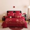 OEING Modern Chinese Magpie Embroidery Wedding Bedding Set
