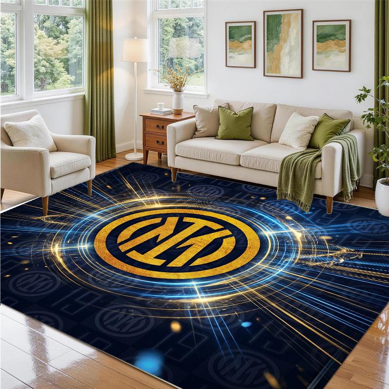 Borussia Dortmund Design Crystal Velvet Rug Soft Decorative Mat for Bedroom Entrance