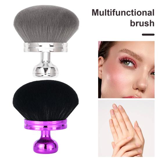 Mushroom Makeup Brush with Handle Multi-purpose Self Tanner Applicator Brush Synthetic Loose Powder Blush Face Body Cosmetic Brush