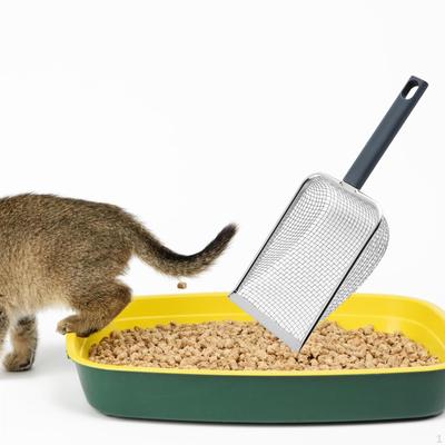 Cat Litter Scooper Fine Mesh Screen Fecal Spoon Long Handle Pet Sifter Reptile Cleaner