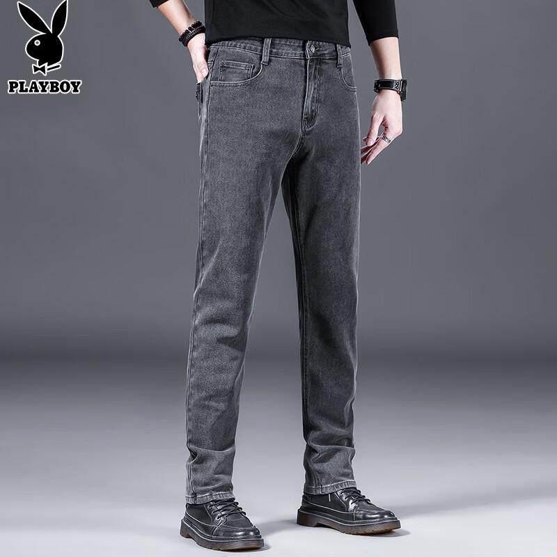PLAYBOY Men's Autumn/Winter Loose Straight Casual Jeans