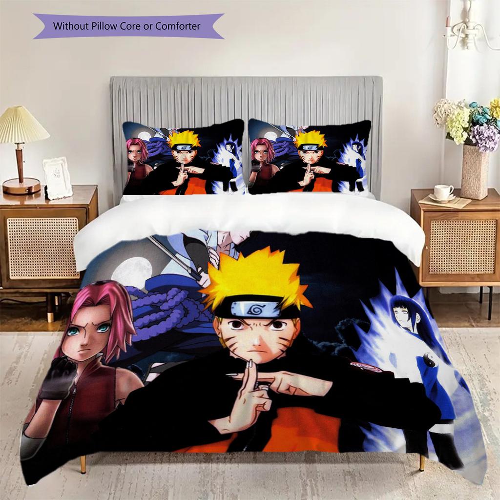 Naruto Set Anime Comforter Duvet Cover Sets Threepiece Set 1 Duvet Cover 2 Pillowcase Without Core Bedding Set Soft And Comfortable