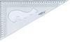 Large 30cm Acrylic Triangle Ruler with Grid, Clear, Set of 2