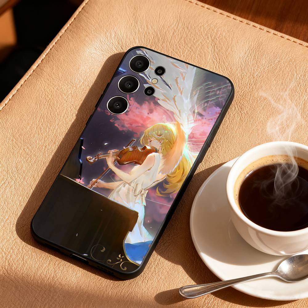 

Аниме-Твоя апрельская ложь-Каори Миядзоно Чехол для телефона для Samsung S26,S25,S24,S21,S22,S23,S30,Ultra,S20,FE,Lite,10,9,Черный Чехол Samsung S20plus5G