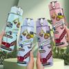 1PC Heavy Construction Truck 750ml Color Plastic Sports Water Bottle Leakproof Flip Straw Lid Suitable for Sports Office Home Use