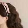 Long Ribbon Hairband Plain Color Bowknot Headband for Woman Makeup Wash Face