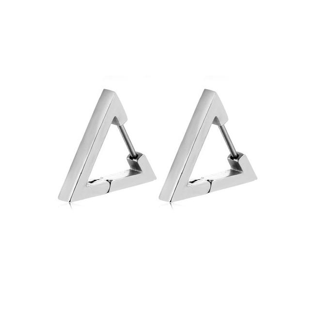 

Панк-рок из нержавеющей стали, 3 цвета, мини-серьги с геометрическим рисунком, новые модные серьги-кольца для женщин и мужчин, модный подарок для вечеринки A2