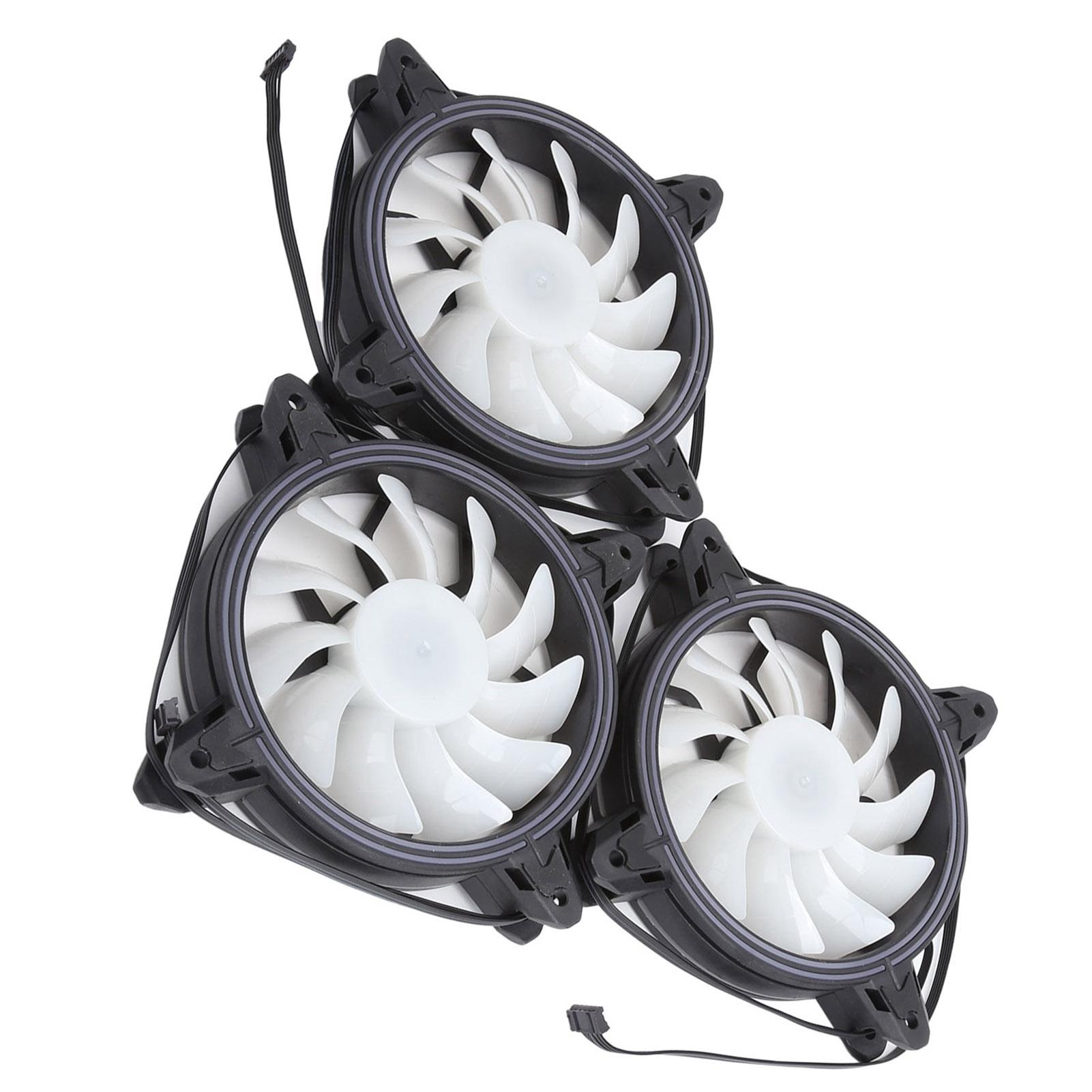 

3 шт. вентилятор охлаждения корпуса компьютера регулируемый беззвучный 6-контактный RGB-светильник с дистанционным управлением