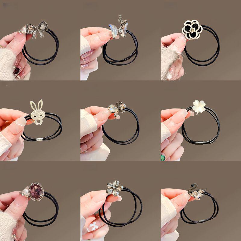 Coreean Retro Ochi de Pisică Stras Floare Elastic de Păr Bandă Elastică