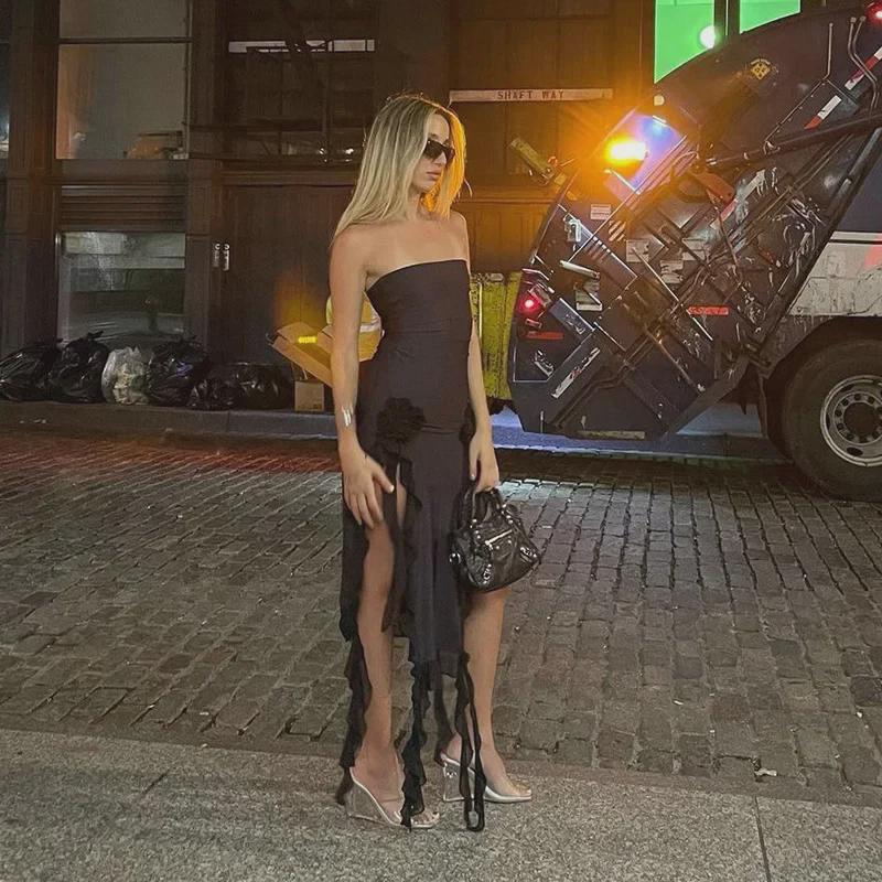 Robe Sexy Femme Printemps/Été 2024 à Une Épaule