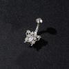 Prsteny do pupíku s motýlkovou mašlí Nerezová ocel Zirkon Piercing do pupíku pro ženy Dívky Sexy šperky na tělo Dárky