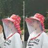 Printing Bee Mosquito Hat UV Protection Agricultural Work Hat Mesh Tea Picking Hat  Ladies/Girls