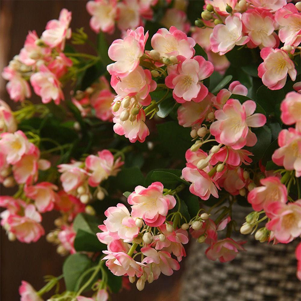 Long Stems Artificial Silk Jasmine Flower DIY Fake Flowers Simulation Jasmine Home Office