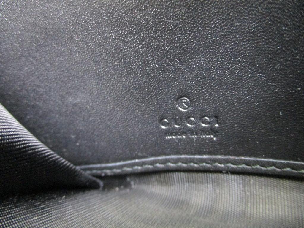 Authentic GUCCI Moon Logo Black Leather Round Zip Long Wallet #a854  Seller Refurbished