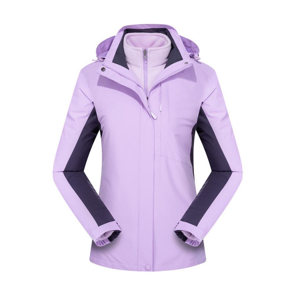 Jacket Women's Windproof Waterproof Removable Fleece Jacket Men's Warm