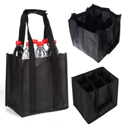 Effiziente 6-Flaschen-Wein-Handtasche Benutzerfreundliches Vliesmaterial mit sicheren Fächern für Partys Reisen