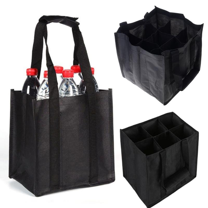 Unzerbrechliche 6 Flaschenträger Tasche Umweltfreundliches Vlies Ergonomischer Griff Getränketräger Tasche für Reise Lagerung